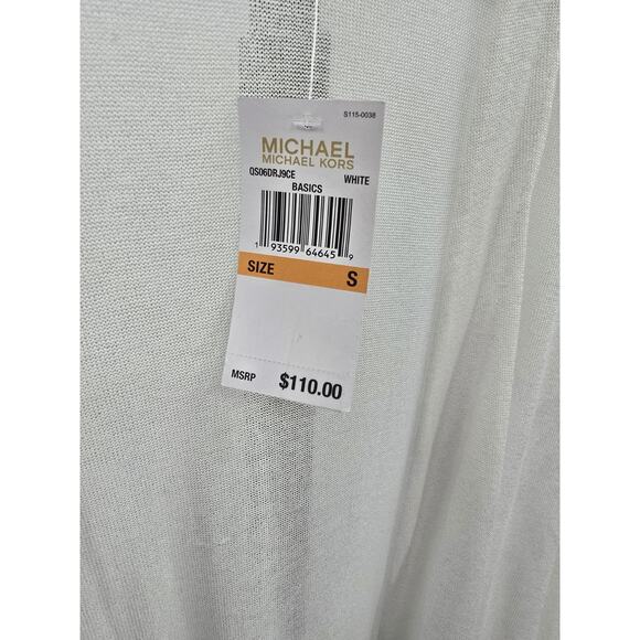 NWT MICHAEL KORS Women's Long Lightweight White Cardigan Sweater Size S - Picture 2 of 5